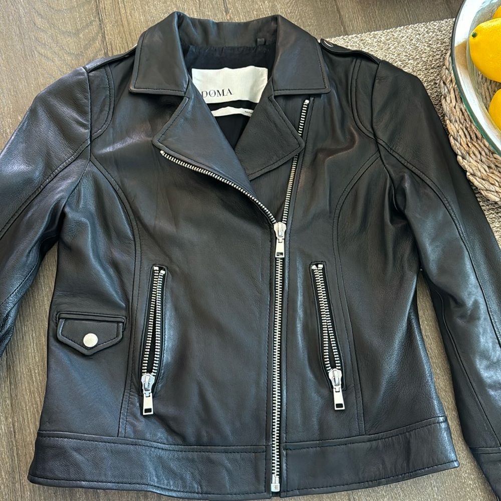 Anthropologie Doma Brand Leather Biker Jacket